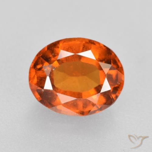 Grenat Hessonite Orange foncé naturelle ovale, 1.77 ct, VS-SI