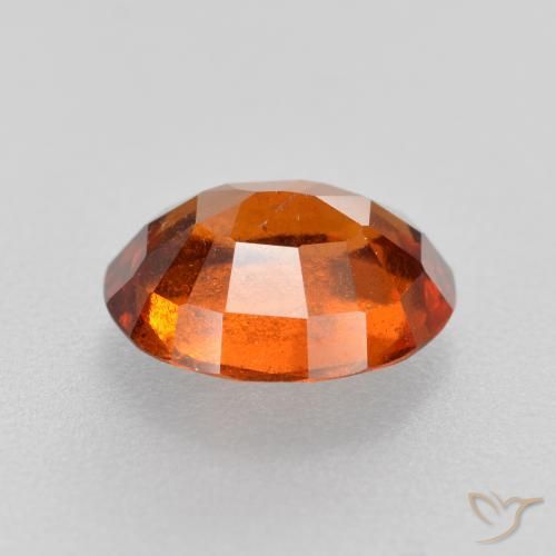 Grenat Hessonite Orange foncé naturelle ovale, 1.77 ct, VS-SI