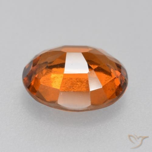 Grenat Hessonite Orange foncé naturelle ovale, 1.92 ct, VVS-VS
