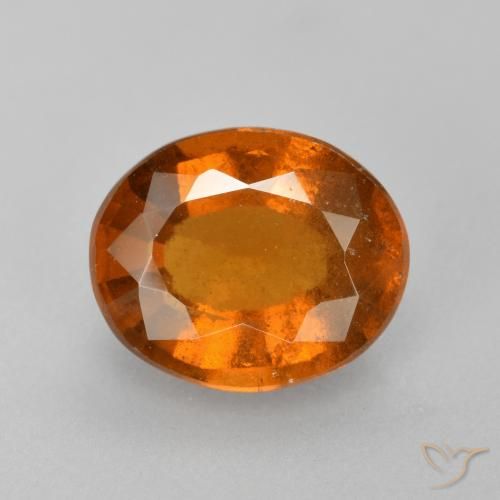 2.23ct Naturel Orange moyen-foncé Grenat Hessonite, ovale, VS-SI