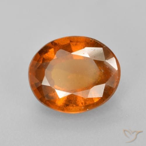 Grenat Hessonite Orange moyen-foncé naturelle ovale, 2.23 ct, VS-SI