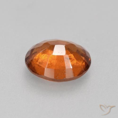 Grenat Hessonite Orange moyen naturelle ovale, 1.64 ct, SI