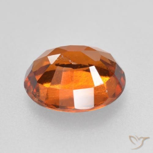 Grenat Hessonite Orange rougeâtre naturelle ovale, 1.98 ct, VS-SI