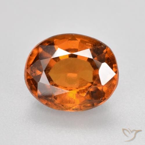 1.81ct Naturel Orange moyen-foncé Grenat Hessonite, ovale, VS-SI