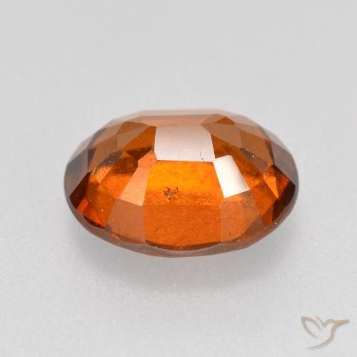 Grenat Hessonite Orange rougeâtre naturelle ovale, 2.27 ct, VS-SI