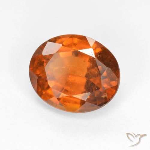 Grenat Hessonite Orange foncé naturelle ovale, 2.30 ct, SI