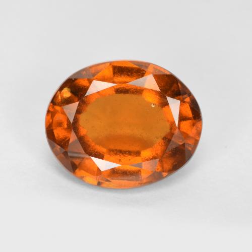 Grenat Hessonite Orange moyen-foncé naturelle Coupe ovale, 2.20 ct, VS-SI