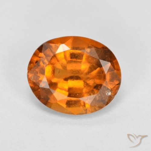 Grenat Hessonite Orange moyen naturelle ovale, 2.09 ct, SI