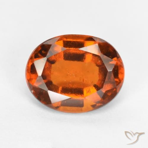 1.93ct Naturel Orange foncé Grenat Hessonite, ovale, VS