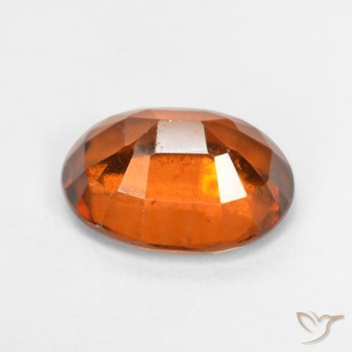 Grenat Hessonite Orange foncé naturelle ovale, 1.93 ct, VS
