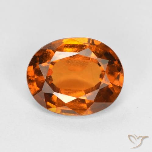 1.66ct Naturel Orange moyen Grenat Hessonite, ovale, VS