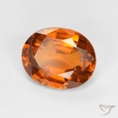 Grenat Hessonite Orange moyen naturelle ovale, 1.66 ct, VS