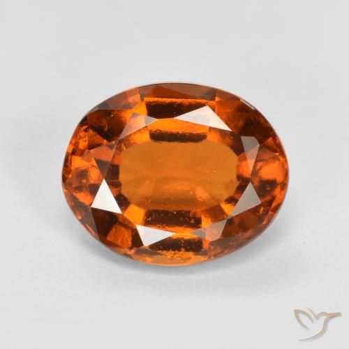 2.52ct Naturel Orange moyen-foncé Grenat Hessonite, ovale, VS