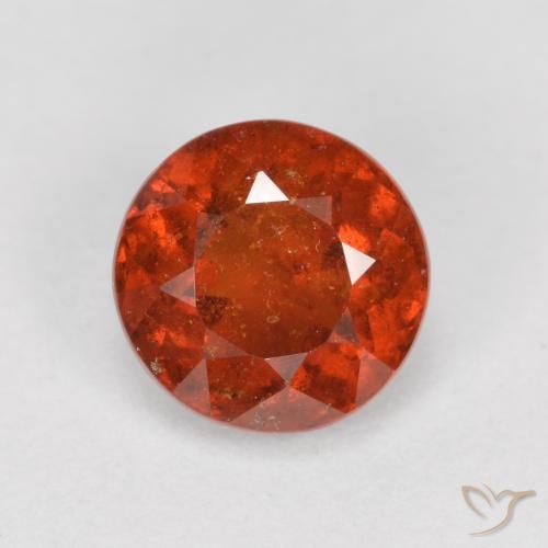 1.41ct Naturel Orange rougeâtre Grenat Hessonite, Tour, SI