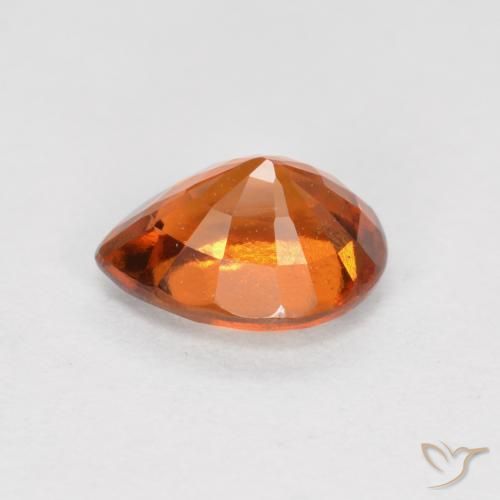 Grenat Hessonite Orange foncé naturelle En forme de poire, 0.87 ct, VS