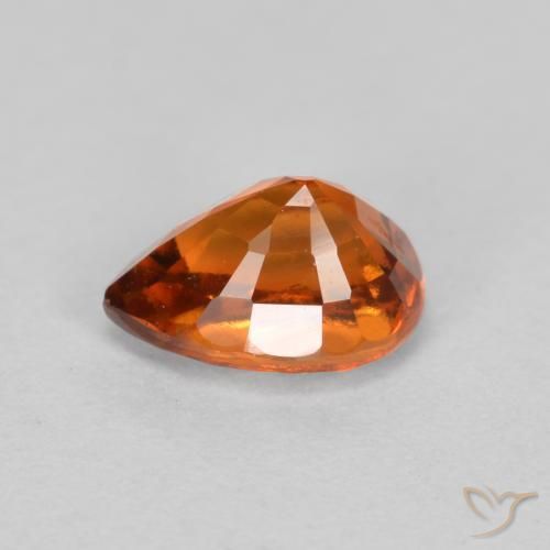 Grenat Hessonite Orange foncé naturelle En forme de poire, 0.93 ct, VS