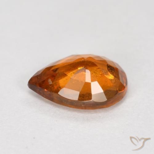 Grenat Hessonite Orange foncé naturelle En forme de poire, 0.79 ct, VS-SI