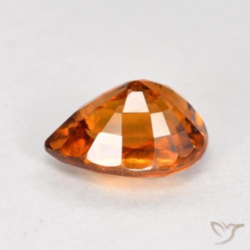 Grenat Hessonite Orange moyen-foncé naturelle En forme de poire, 1.04 ct, VS-SI