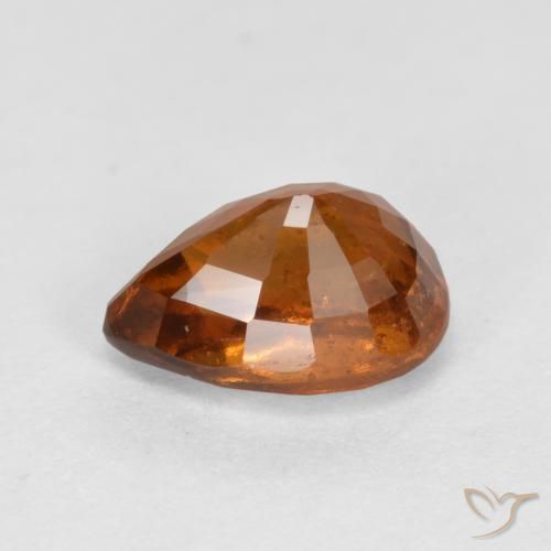 Grenat Hessonite Orange moyen-foncé naturelle En forme de poire, 1.04 ct, VS-SI