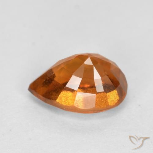 Grenat Hessonite Orange moyen-foncé naturelle En forme de poire, 0.98 ct, VS-SI