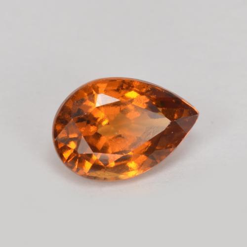 Grenat hessonite orange naturelle en forme de poire, 0,74 ct, VS-SI