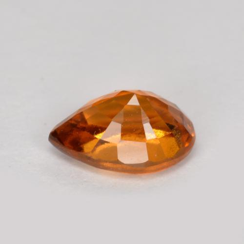 Grenat hessonite orange naturelle en forme de poire, 0,74 ct, VS-SI