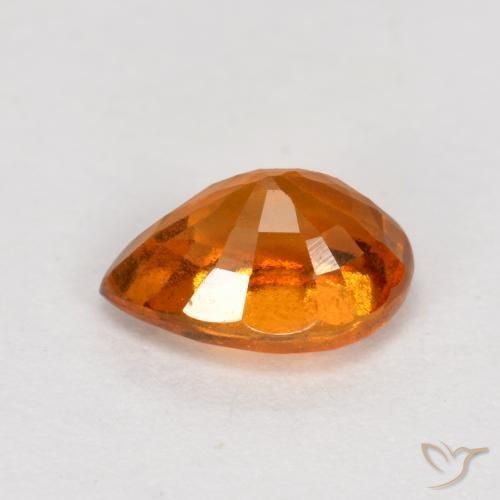 Grenat Hessonite Orange moyen-foncé naturelle En forme de poire, 0.91 ct, VS-SI