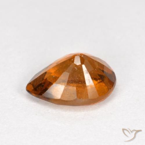 Grenat Hessonite Orange moyen-foncé naturelle En forme de poire, 0.84 ct, SI