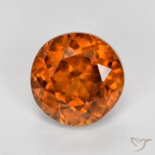 1.70ct Naturel Orange moyen-foncé Grenat Hessonite, Tour, VS