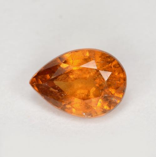 Grenat Hessonite Orange foncé naturelle En forme de poire, 0.78 ct, SI