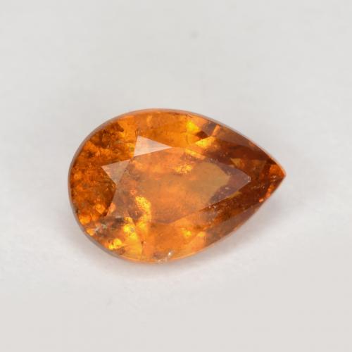 Grenat Hessonite Orange foncé naturelle En forme de poire, 0.78 ct, SI