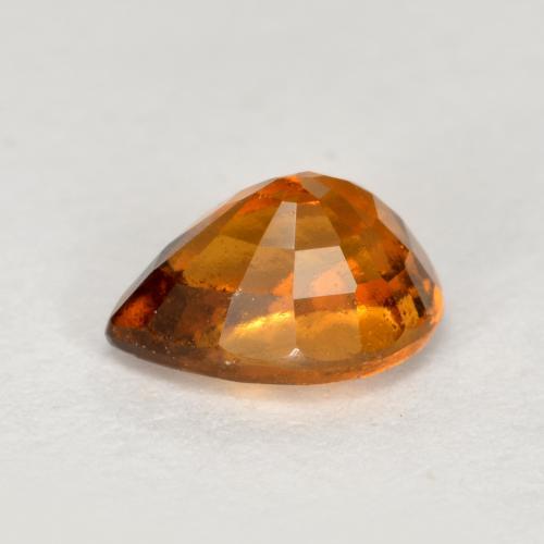 Grenat hessonite orange naturelle en forme de poire, 0,90 ct, VS-SI