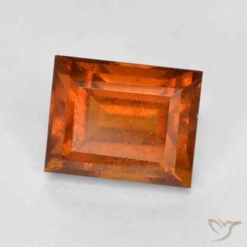 Grenat Hessonite Ambre orange naturelle Baquette, 2.01 ct, VS-SI