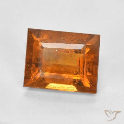 Grenat Hessonite Orange foncé naturelle Baquette, 1.58 ct, SI