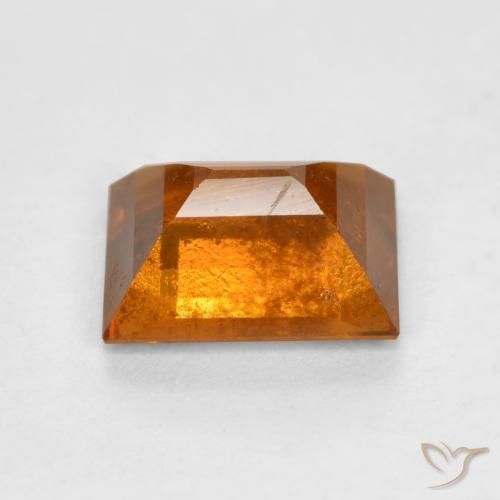 Grenat Hessonite Orange foncé naturelle Baquette, 1.58 ct, SI