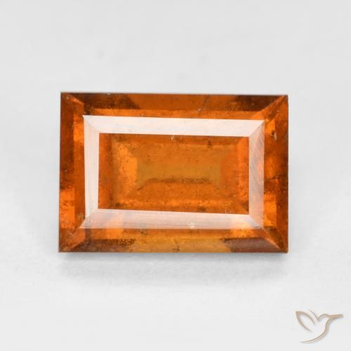 Grenat Hessonite Orange foncé naturelle Baquette, 1.89 ct, VS-SI