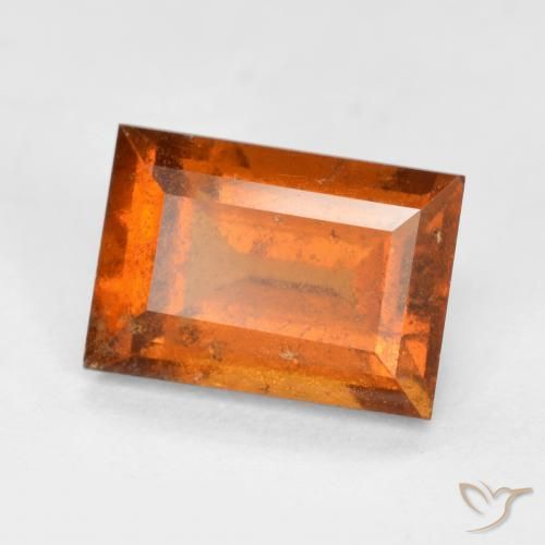Grenat Hessonite Orange foncé naturelle Baquette, 1.89 ct, VS-SI