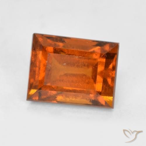 Grenat Hessonite Orange foncé naturelle Baquette, 1.29 ct, VS
