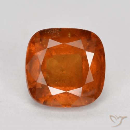 2.03ct Naturel Orange moyen Grenat Hessonite, Coussin, SI