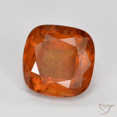 Grenat Hessonite Orange moyen naturelle Coussin, 2.03 ct, SI