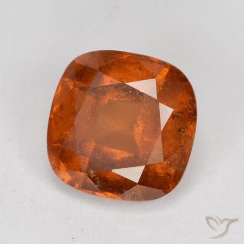 Grenat Hessonite Ambre orange naturelle Coussin, 1.89 ct, SI