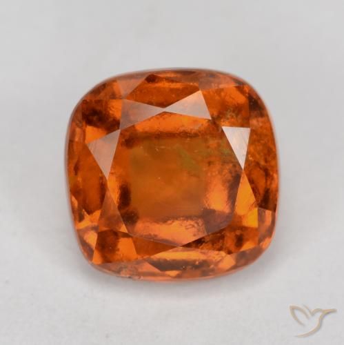 2.14ct Naturel Orange moyen Grenat Hessonite, Coussin, SI