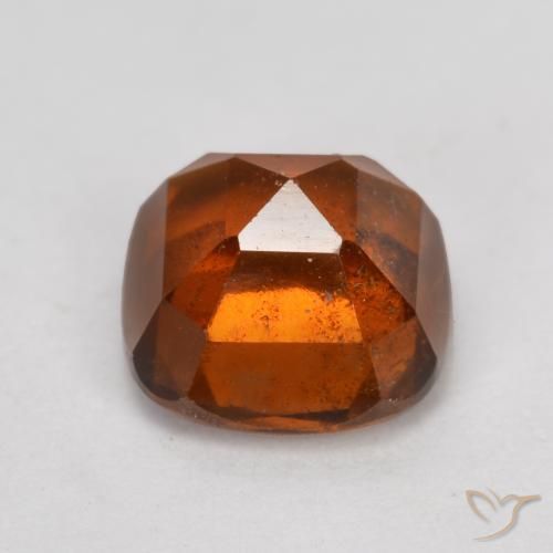 Grenat Hessonite Ambre orange naturelle Coussin, 2.13 ct, SI
