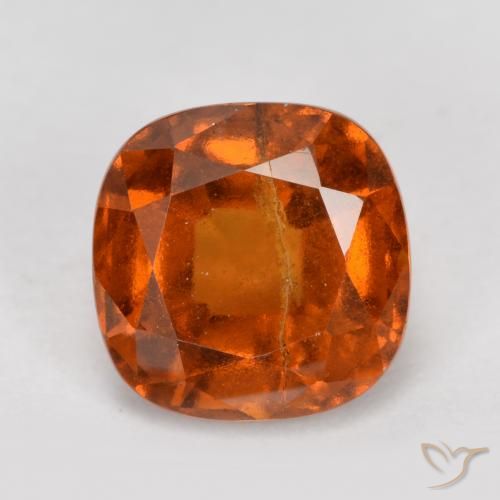 Grenat Hessonite Ambre orange naturelle Coussin, 2.16 ct, SI