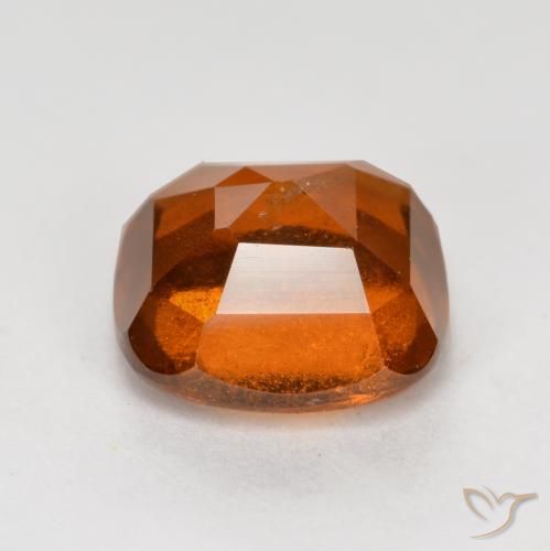 Grenat Hessonite Orange moyen-foncé naturelle Coussin, 1.96 ct, VS-SI