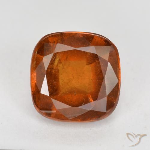 1.96ct Naturel Ambre orange Grenat Hessonite, Coussin, VS-SI
