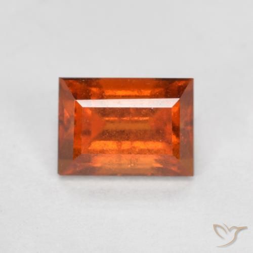Grenat Hessonite Orange feu naturelle Baquette, 1.07 ct, VS-SI