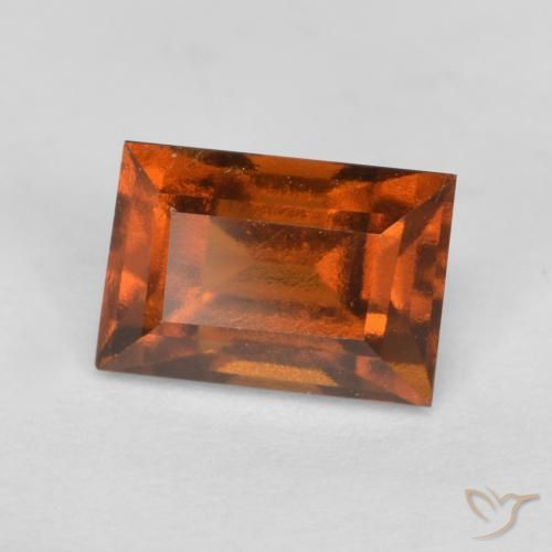 Grenat Hessonite Orange foncé naturelle Baquette, 1.09 ct, VS