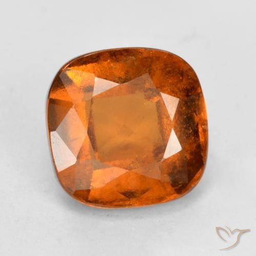 2.10ct Naturel Orange foncé Grenat Hessonite, Coussin, VS-SI