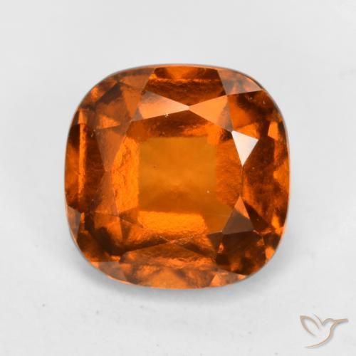 Grenat Hessonite Ambre orange naturelle Coussin, 1.98 ct, VS
